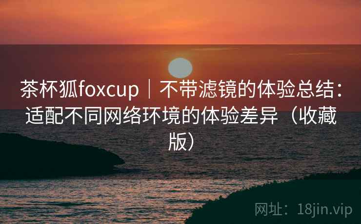 茶杯狐foxcup｜不带滤镜的体验总结：适配不同网络环境的体验差异（收藏版）